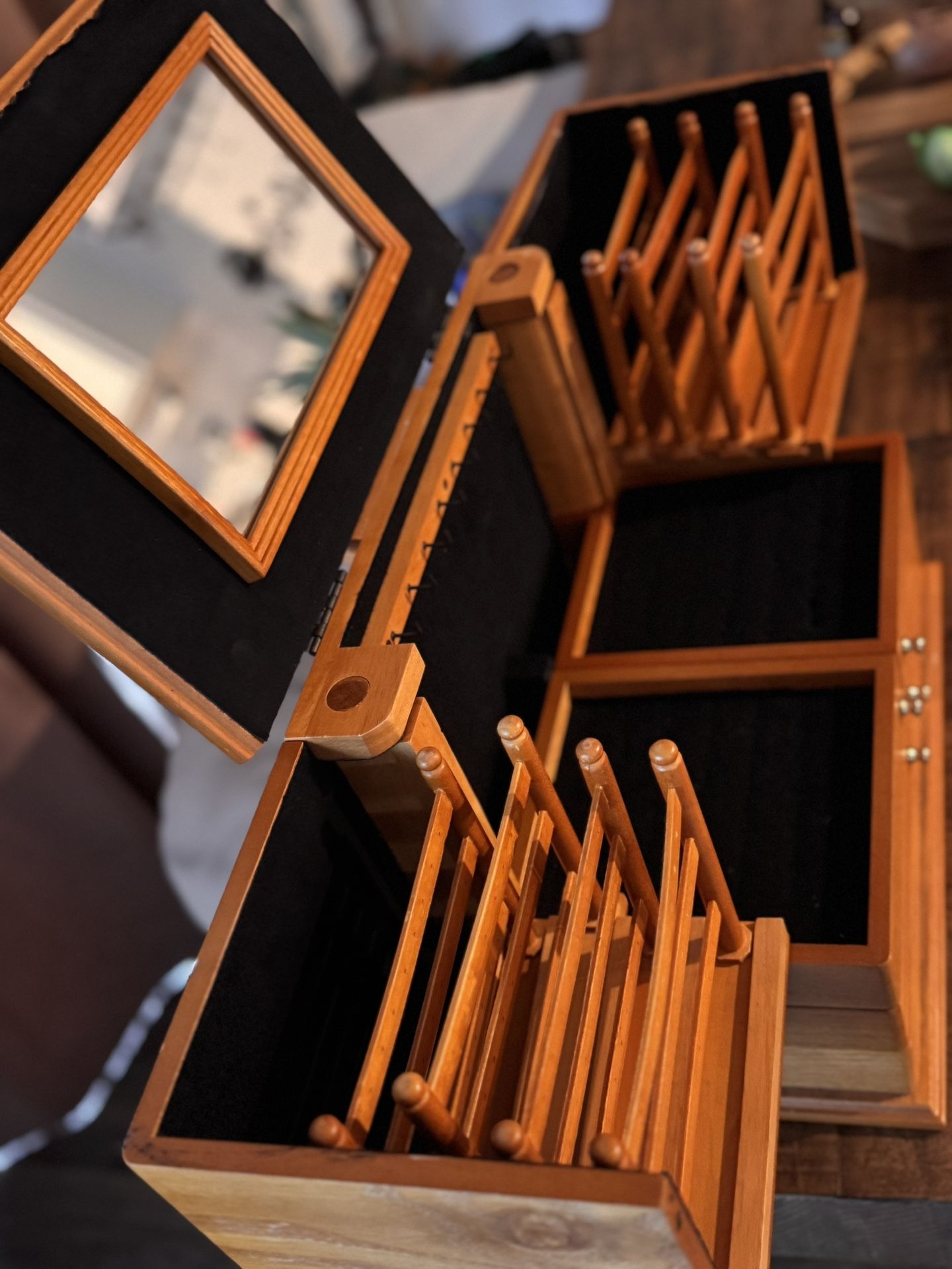 Solid Wood Jewelry Armoire Box