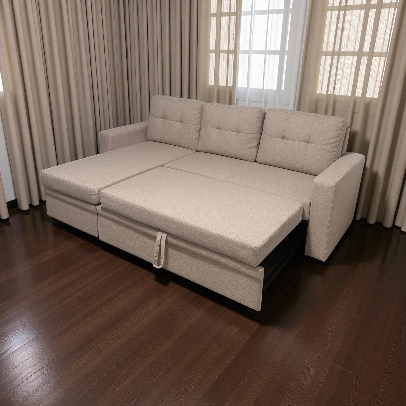 Corner Sectional Sofa With Bed And Storage