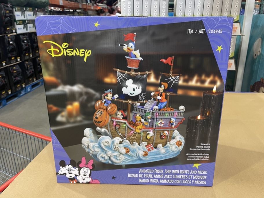 Disney Animated Pirate Ship with Lights and Music Halloween Mickey Mouse Brand New