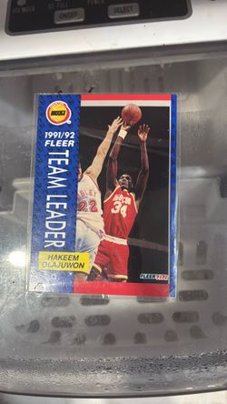 1991/92 Fleer Hakeem Olajuwon Team Leader Card