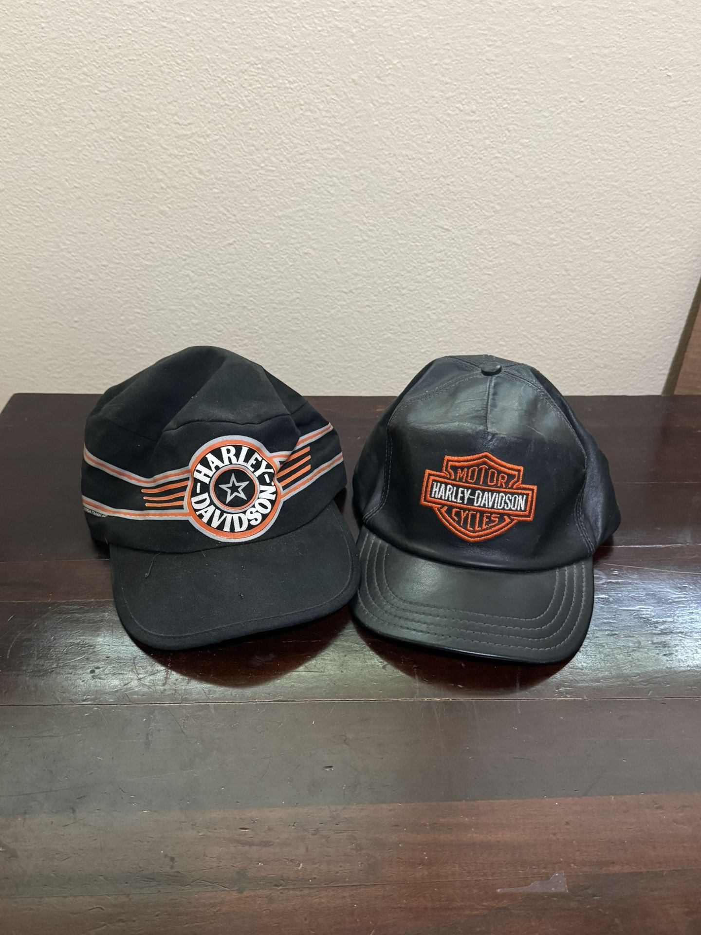 Vintage Harley-Davidson Hats - Genuine Leather Made USA