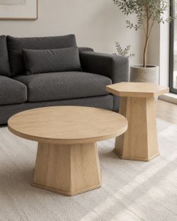 Modern 2-Piece Coffee & Side Table Set – $49.99 for the Pair