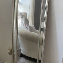 Mirror. Rectangular Full-Length Silver Mirror.       19 w 56 L