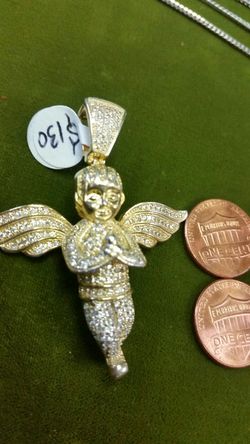 .925 sterling silver gold over sterling silver with CZ diamonds