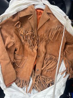 Brown Suede Fringe Western Jacket