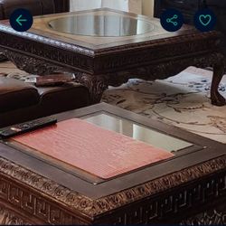 3 Coffee Table Set! Solid Wood Beautiful Carving 