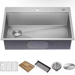 🔥 New - Kraus Loften 33" Kitchen Workstation Sink