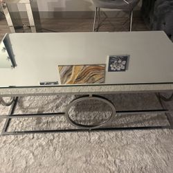 Mirrored Glass Coffee Table 
