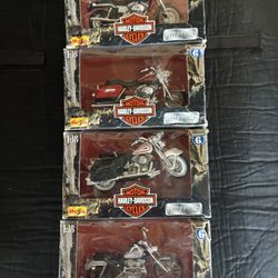 4  Die Cast  1999 Harley Davidsons