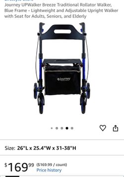 Journey UPWalker Breeze Traditional Rollator Walker