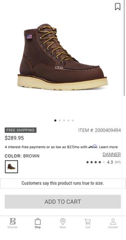 Danner Brown Leather Moc Toe Work Boot
