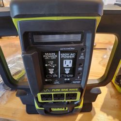 RYOBI 18V ONE+ 1800-Watt Portable Battery Inverter Power Station/8-Port Charger (Tool Only)