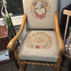 Antique Embroidered Chair