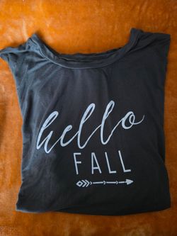 Hello Fall sage colored  shirt