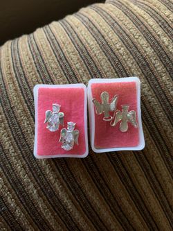 Silver Angel Earrings