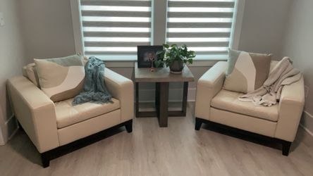 White Leather Chairs