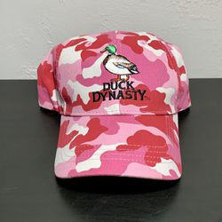 Duck Dynasty A&E TV Show Red/Pink Camo Hat Baseball Cap Adult Adjustable. Good Condition, See Pics 