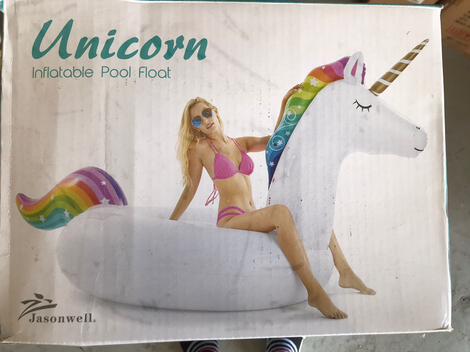 2 Inflatable Unicorn Pool Floats