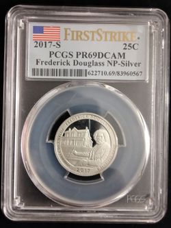 Silver 2017-S First Strike Frederick Douglass Quarter
