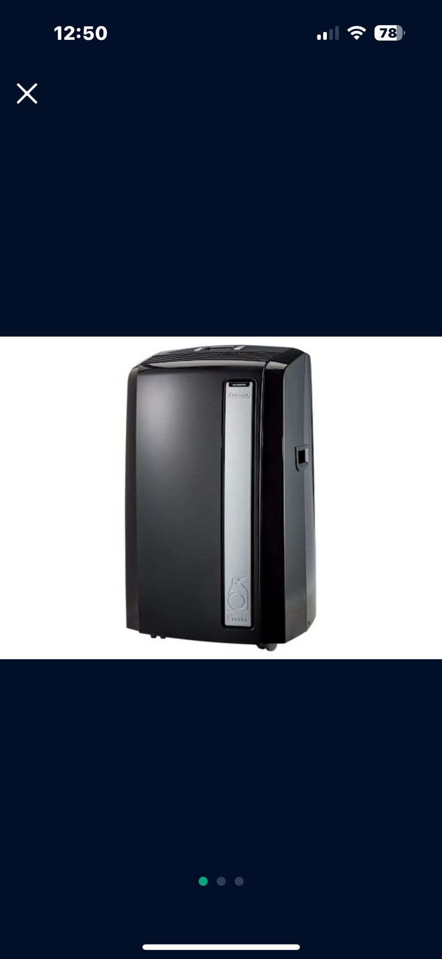 Portable Air Conditioner DeLonghi PACAN125HPEKC