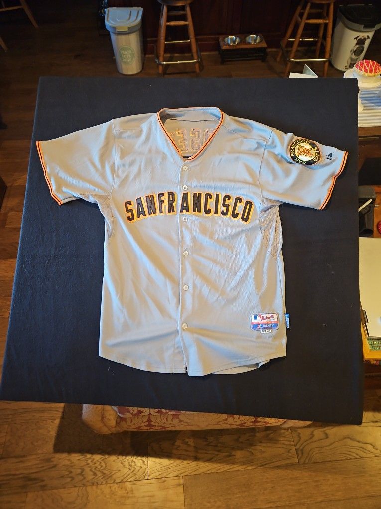 San Francisco Giants Mens Buster Posey Jersey size 52 grey Vintage Majestic