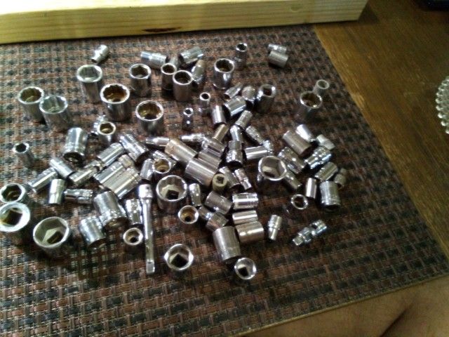 Various 1/4. 3/8 And 1/2 Inch and Millimeter Sockets.