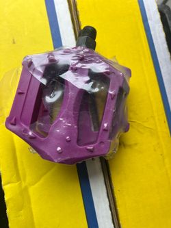 Bicycle pedals purple