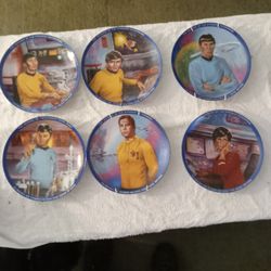 6 Limited Edition Collector Star Trek Plates