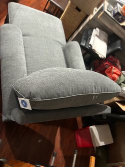 Gray Fabric Upholstered Armchair