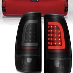 97 - 04 Ford F-150 F250 Tail Light Smoked LED DRL