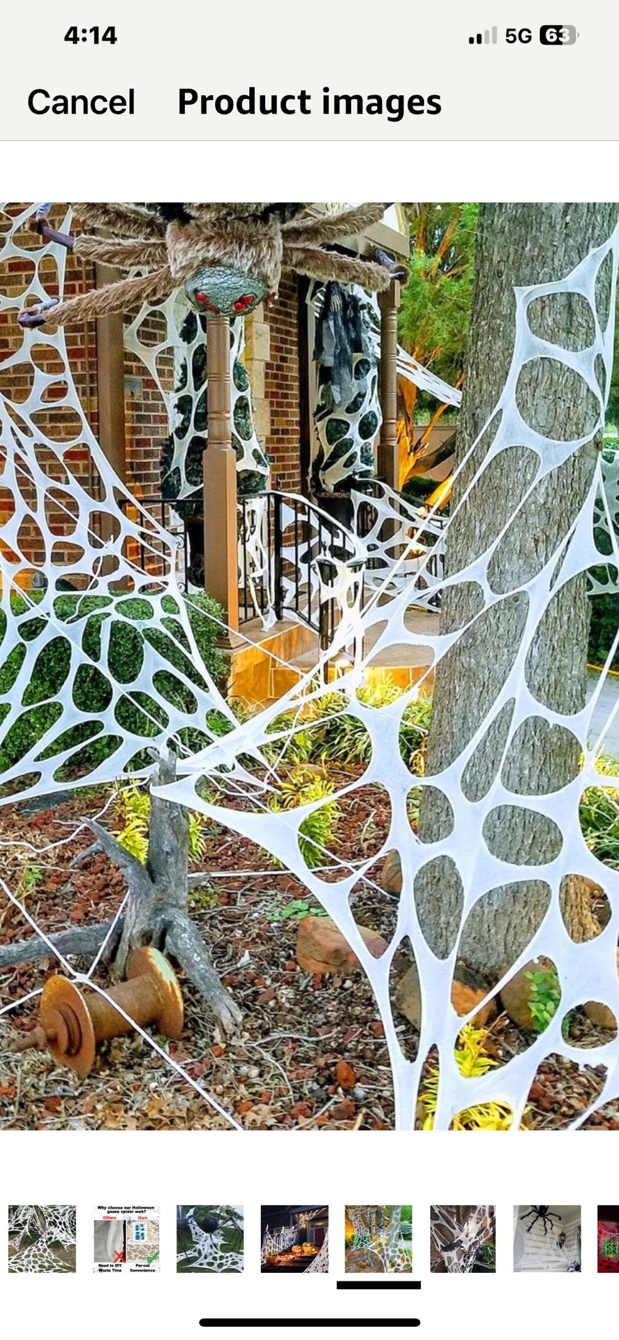 Yen Jean Halloween Decorations Outdoor Spider 13.45 X 12.46 Ft