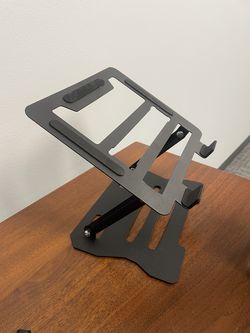 Adjustable Folding Metal Laptop Stand (Black)
