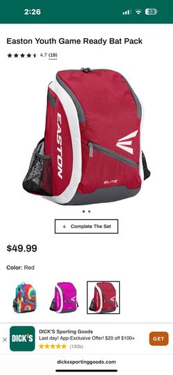 Easton Youth Game Ready Bat Pack