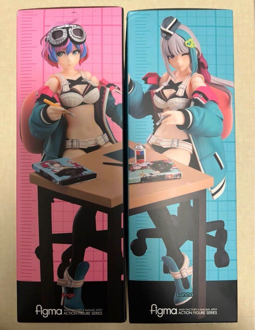 FIGMA Set 527 & figma 528 PLASTIC ANGEL Lanna & Ange Action Figure