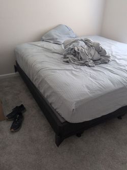 King mattress with bedframe