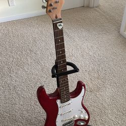 Cherry Red Alder Stagg Electric Guitar