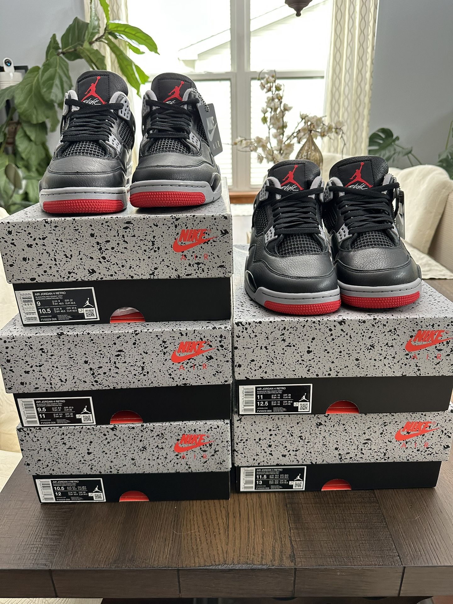 Air Jordan 4 Bred Reimagined Size 9 9.5 11 11.5 Brand New