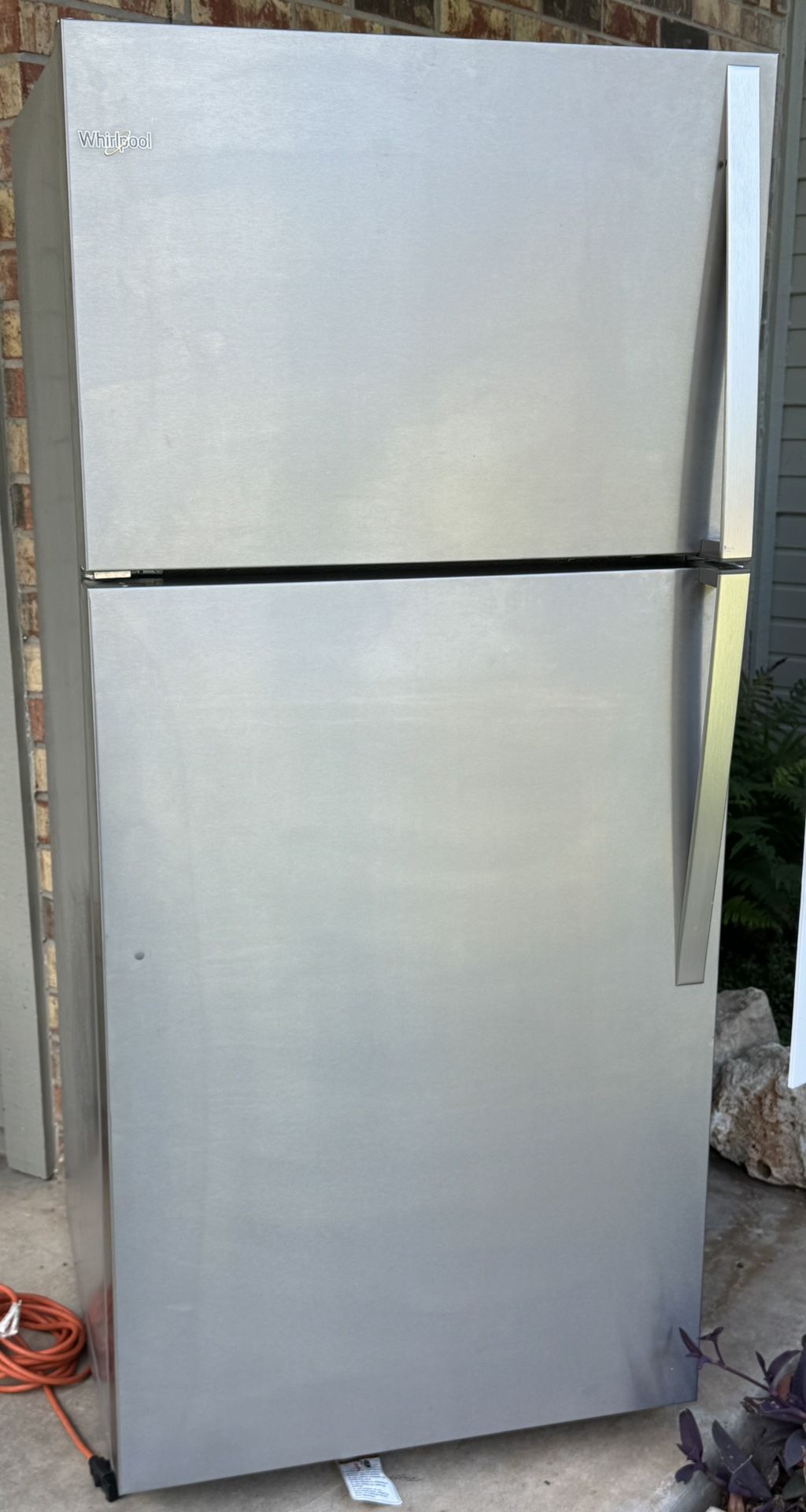 Used Stainless Steel Whirlpool 14 cu. ft. Top-Freezer Refrigerator