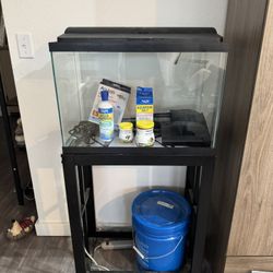 20 Gallon Fish Tank W/ Supplies