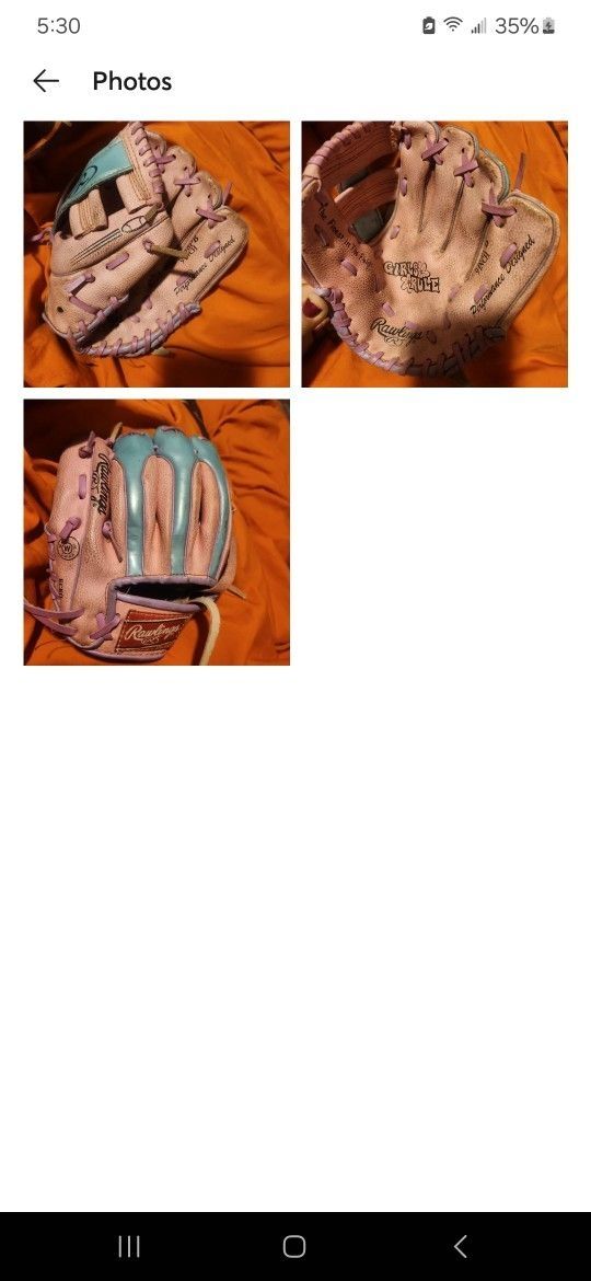 Rawlings Pink Baseball Glove 9 Inch