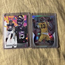 Chicago bears Caleb Williams and Rome Odunze rookie cards