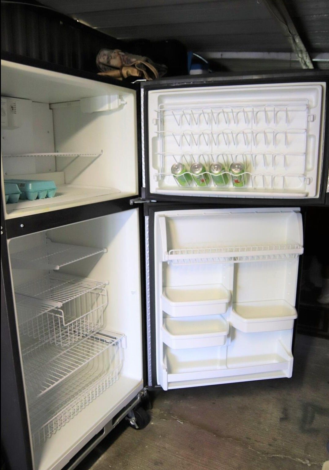 Whirlpool Gladiator Upright Freezer with small section that can be