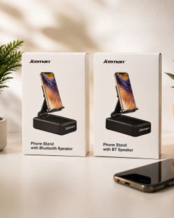 JTEMAN Phone Stand & Bluetooth Speaker