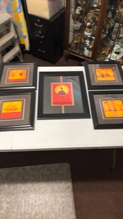 Mid century modern gallery wall art