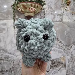 Crochet Green Loaf Cat Plushie