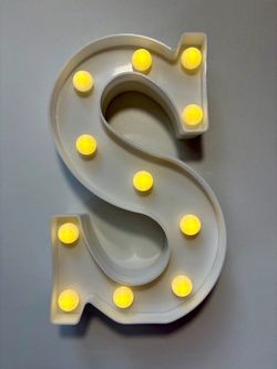 Marquee Letter S Light Up Sign