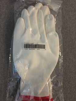 Supreme White Rubberized Work Gloves