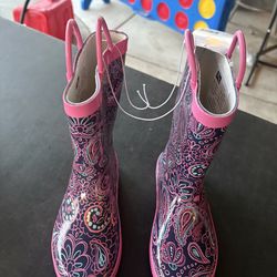 Kids Rain Boots size 12T new with Tags