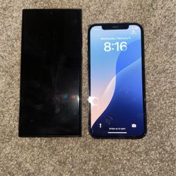 Samsung S23 Ultra 256gb Unlocked & iPhone 12 Pro 256gb Unlocked Crackback 