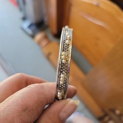 Silver bangel bracelet